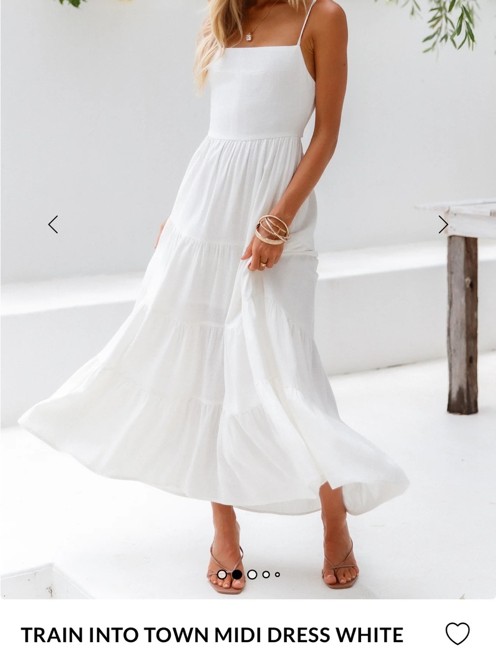 Hello Molly White Midi Dress